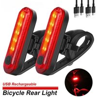 AliExpress Htomaza 2PCS Bike Tail Lights USB Rechargeable Cycling Rear Light Waterproof Night Riding Safety Warning Taillight Bicycle Accessories