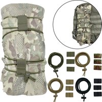 Tactical Bungee Cord Kit Storage of Strip Items Molle Webbing Loop Flag Camo Net Fixed Fastener for MOLLE Vest Hunting Backpack