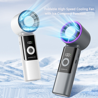 New Portable Cooling Fan: Ice Compress Function, Folding Design for Outdoor, Desk, Dorm & Office