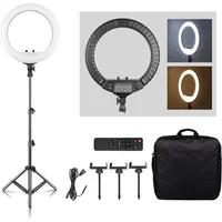 SH 45cm 18 Zoll Ringlicht mit Stativ, USB-Ladefunktion, Selfie-LED-Lampe, dimmbares Fotolicht für Fotografie-Studio