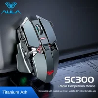 AULA mouse Multifunctional Gaming Side Keys Mouse Rechargeable Mecha style Mice 2.4 G Wireless Ergonomics Dpi adjustable Gamer