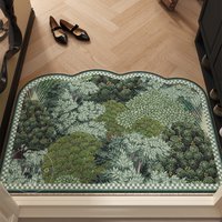 Forest Garden Door Mat Rustic Floor Mats Forest Tree Floor Entry Doormat Traps Dirt Well Door Mat felpudos puerta entrada