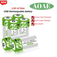 1.5V LR14 C Cell LiPo Rechargeable Battery 5000mWh Type-C Charging Eco Replace Disposable Battery Torch Cooker Piano