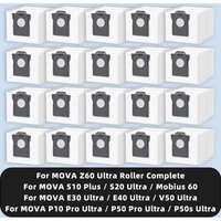 Dust Bag Compatible For MOVA E30 E40 P50s S20 V50 Ultra / P10 P50 Pro Ultra / Mobius 60 / S10 Plus / Z60 Ultra Roller Complete