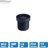 Witrue Fisheye CCTV Lens 1.8MM Wide View Angle 170 Degree HD 3MP M12 Mount F2.0 1/3" for Surveillance Security Camera