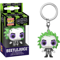 2026 New FUNKO POP Movies BEETLEJUICE KEYCHAIN TOY Action Figure Dolls Movies BEETLE JUICE KEYRING Toys Gifts for Children