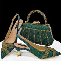 Doershow Lastest Italian Design Fashion Style Ladies Shoes with Matching Bag Set 2024 Nigerian Shoes and Bag Set HAS1-5
