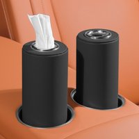 Car Tissue Box Creative Multi-functional Tissue Box High-quality High-end Round Water Cup Holder Storage Supplies Pratical New