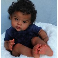Cuddly Bebe Reborn Girl Full Body Silicone Doll Raven Dark Skin Collectible Lifelike Realistic Art Reborn Dolls muñecas reborn