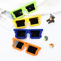 New Fashion Building Block Sunglasses Unisex Novelty Building Block Gasses Wedding Birthday Party Gifts Decoration Supplies Prop