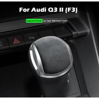 For Audi Q3 II (F3) 2018-2025 Alcantara Suede Car Gear Shift Knob Handle Cover Wrap Car Auto Interior Protective Accessories