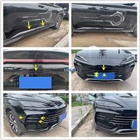 Front Middle Mesh Grille Trim Door Edge Strip Rear Trunk Wind Knife Fog Light Cover For BYD Song Plus Seal U 2023 + Car Styling