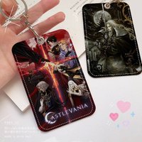Castlevania Anime Game Badge Holder Keychain For Bank Business Work Card Holder Student Card Protective Case Bus Card