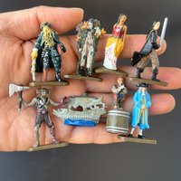 Piratese Miniature Figures Jackses Micro Pirate Figurines Set Toy Diorama Accessory Tabletop Decor
