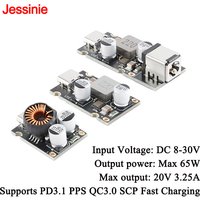 PD65W 65W Fast Charger Module DC 8-30V Buck Step Down Type-C Supports PD3.1 PPS QC3.0 SCP Fast Charging Board PCB