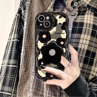 Case for Xiaomi Redmi Note 13 Pro 5G 12 4G 8 11 10 12 13 Pro Plus 12S Redmi 12 13C 12C 9 10 A1 A2 A3 Black Flower Holder Cover