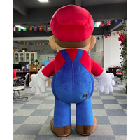 2028 Red Clad Worker Inflatable Costume Mascot for Adult Plush Furry Animal Halloween Carnival Dress Super Mar Suit