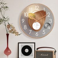 Luxury Abstract Wall Clock 2D Geometric Modern Art Noiseless Clock Stylish Decor for Living Room Bedroom Office Easy-to-Read