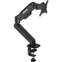 Single Monitor Arm Desk Mount for 17" to 32" Screen, Maximum load capacity 9KG Full Motion Articulating, Clamp and Grommet Base