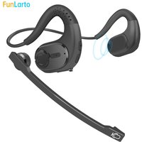 Open Ear Bluetooth Headset with Detachable Microphone Wireless Headphones Trucker Headsets w/DSP Noise Canceling Mic for Calls