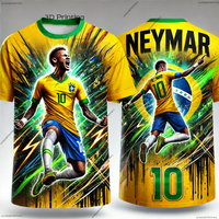 Chat GPT Intelligently Design Neymar Football Jersey Brazil Football Jersey Street Graffiti Clothing Football Special Jersey Kit