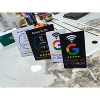 Programmable 13.56Mhz Google Review Card NFC Station Table Stand - Display Bending Card Holder for Brand Promotion