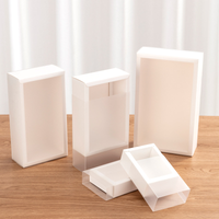 10 foldable drawer boxes, transparent packaging boxes, small business gift boxes, food grade storage boxes, customizable logos