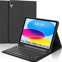 Keyboard Case for iPad (A16) 11th/10th Generation,Detachable Wireless Keyboard,Stand Folio Keyboard Cover with Pencil Holder