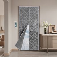 Magnetic Thermal Insulated Door Curtain, 95 * 210cm Door Insulation Curtain Center Opening Doorway Curtain Waterproof Door Cover