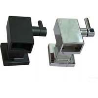 Wall Mounted Suction Cup Shower Bathroom Square zinc alloy round shower rod holder Faucet Bracket rod wall fixing fittings