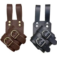 Medieval Viking Sword Holder Sheath Vintage PU Leather Scabbard Frog Pirate Knight Cosplay Costume Halloween Accessory Props