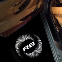 2Pcs Car Door Welcome Light LED Projector Ghost Shadow Courtesy Lamp Accessories For Audi R8 2007-2018 2019 2020 2021 2022 2023