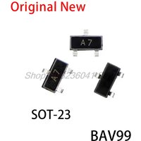 100PCS/LOT New and Original BAV99 BAV99LT1G A7 A7W SOT-23 0.2A/70V SMD Switching Diode