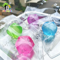 (HefengCL)Transparent Square Diamond TPR Squishy Toys, Soft Stress‑Relief Squeeze Toys, Ideal Party Favors & Holiday Gifts
