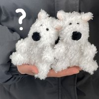 ZAKOL Cute West Highlands Plush Doll Keychain Puppy Cartoon kawaii Bag Pendant Couple Bag Charms Accessories Gift