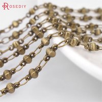 1 Meter width 2-2.5MM 3.5MM Antique Bronze Brass Square Ball Link Chain Necklace Chains Jewelry Findings Accessories wholesale