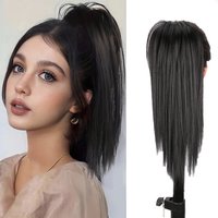 Synthetic Hair Short Straight Claw Clip Ponytail Hair Extensions 14Inch Tail False Hair For Women Horse Tail Black Brown Hairpie