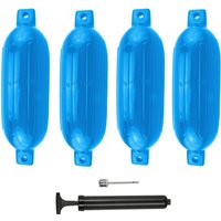 4PCS Ribbed Boat Fender 6.5"x23" Marine Dock Bumper Protector for Yacht Kayak Canoe