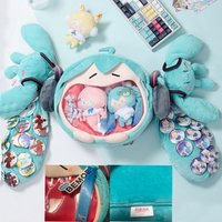 Official Anime Miku Itabag Cosplay Hatsune Ita Bag Plush Backpack Women DIY Bag School Student Men Velvet Crossbody Shoulder Bag