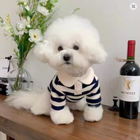 1pc 3Colors Striped Pet Polo Shirt, Soft Breathable T-Shirt for Small Dogs & Cats, Classic Block Design, Casual Daily Outfit