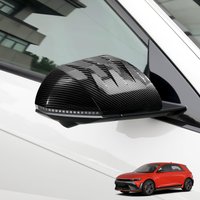 For Hyundai IONIQ 5N 2024 2025 2026 Rearview Mirror Cover Trim Caps Exterior Carbon Fiber Forged Black Style