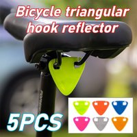 5pcs Bright Cycling Reflector Portable Road Bicycle Reflector Ultralight TPU Reflective Bike Triangle Hook Reflector Accessories