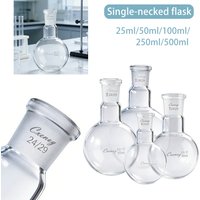 Rundkolben mit einem Hals, Verbindung 16/26 24/29 24/40, Fassungsvermögen 25 ml–1000 ml, Borosilikatglas, Standard-Schliffmund
