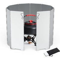 Folding Ultralight Camping Stove Windscreen, Portable Backpacking Windshield for Butane Stoves, Outdoor BBQ, Hiking