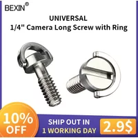 Quick Release Camera D Shaft D-ring Long Screw Adapter 1/4 Inch Thread for Camera Tripod Qr Quick Release Plate (Pack of 2)
