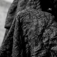 Black Reef Concave Texture Three-dimensional Grain Gradient Jacquard Fabric Recreated Creative Clothing Designer Fabric