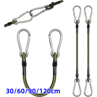 1/5pcs Outdoor Climbing Buckle Elastic Rope Metal Buckle Elastic Band Tent Hanging Rope 8mm Camping Clothesline Luggage Strap
