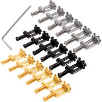 6PCS Roller Tremolo Bridge Saddles w/Wrench - Precision Zinc Alloy for Fender Strat/Tele/ST Electric Guitar Upgrade Parts