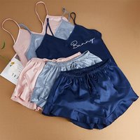Personalized Bridesmaid Satin Pajamas Set Bridal Party Valentine's Day Wedding Honeymoon gifts Bride Bachelorette Ruffle Pajamas