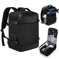 Adjustable Laptop Backpack, Water-resistant Travel Rucksack, Multi-compartment Business Backpack for Men Women